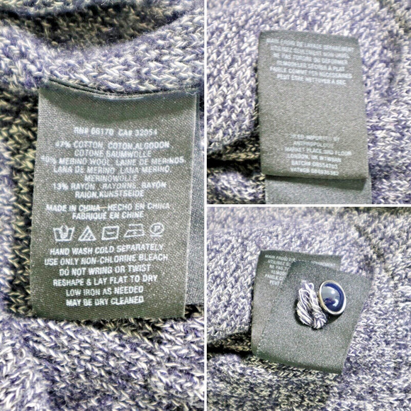 Anthropologie Size S Cascading Ruffles Asymmetrical Sweater Gray - Picture 10 of 10